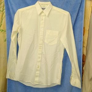 Men's long sleeve yellow dress shirt by Jonathan Hill, size 15